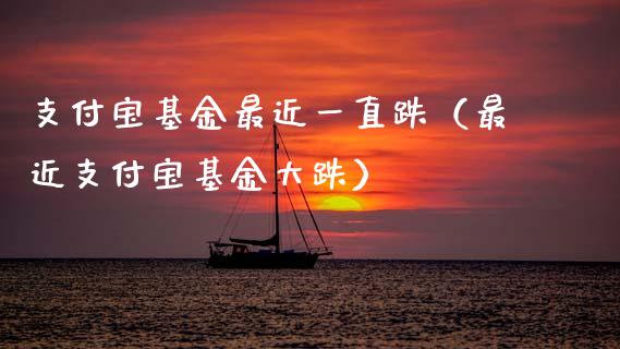 支付宝基金最近一直跌（最近支付宝基金大跌）_https://www.ltsssb.com_基金频道_第1张