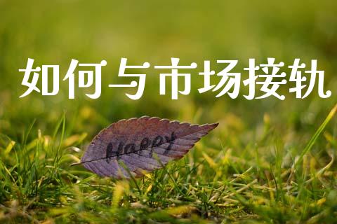 如何与市场接轨_https://www.ltsssb.com_基金频道_第1张