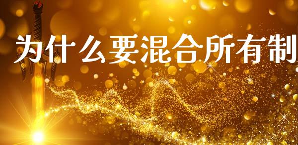 为什么要混合所有制_https://www.ltsssb.com_期货在线_第1张