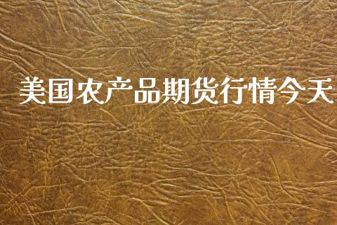 美国农产品期货行情今天_https://www.ltsssb.com_期货行情_第1张