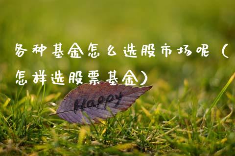 各种基金怎么选股市场呢（怎样选股票基金）_https://www.ltsssb.com_国际财经_第1张