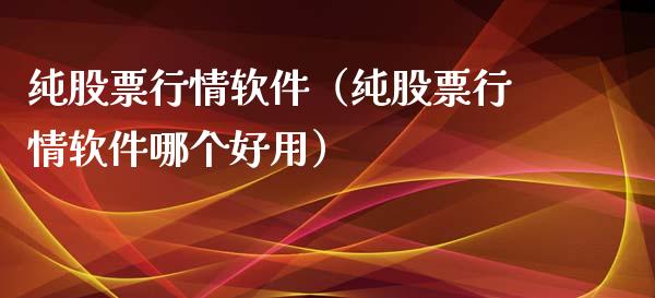 纯股票行情软件（纯股票行情软件哪个好用）_https://www.ltsssb.com_股市分析_第1张