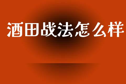 酒田战法怎么样_https://www.ltsssb.com_期货行情_第1张