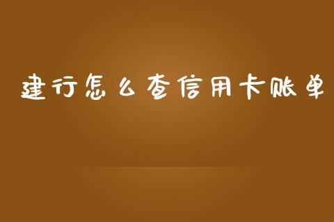 建行怎么查信用卡账单_https://www.ltsssb.com_期货在线_第1张