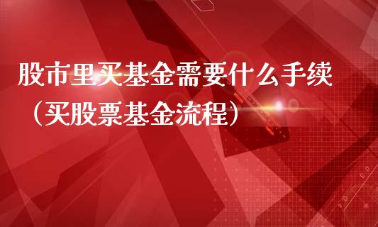 股市里买基金需要什么手续（买股票基金流程）_https://www.ltsssb.com_基金频道_第1张