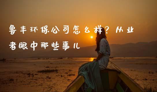 鲁丰环保公司怎么样？从业者眼中那些事儿_https://www.ltsssb.com_期货在线_第1张