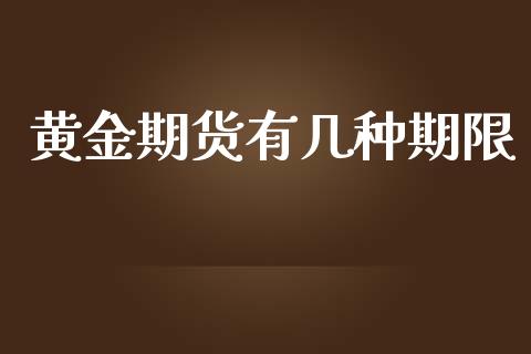 黄金期货有几种期限_https://www.ltsssb.com_期货密码_第1张