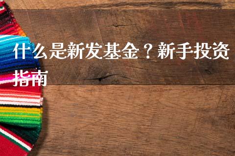 什么是新发基金？新手投资指南_https://www.ltsssb.com_期货在线_第1张