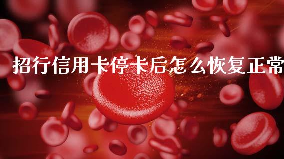 招行信用卡停卡后怎么恢复正常_https://www.ltsssb.com_新股数据_第1张