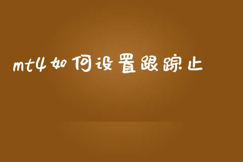 mt4如何设置跟踪止_https://www.ltsssb.com_期货密码_第1张