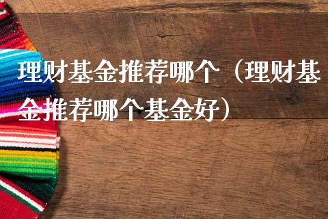 理财基金推荐哪个（理财基金推荐哪个基金好）_https://www.ltsssb.com_基金频道_第1张