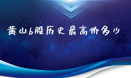 黄山b股历史最高价多少_https://www.ltsssb.com_新股数据_第1张