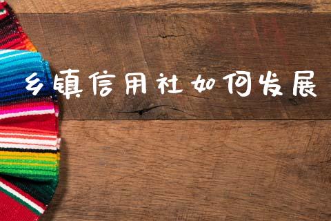 乡镇信用社如何发展_https://www.ltsssb.com_国际财经_第1张